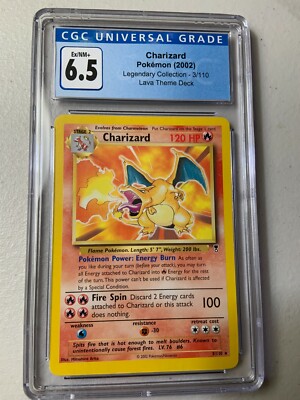Charizard 3/110 Legendary Collection Set Non Holo Pokemon Card CGC