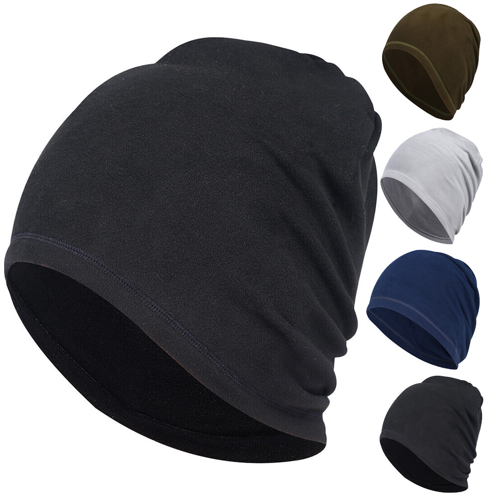 Winter Fleece Warm Windproof Skull Cap Helmet Liner Ski Beanie Hat for Men Women