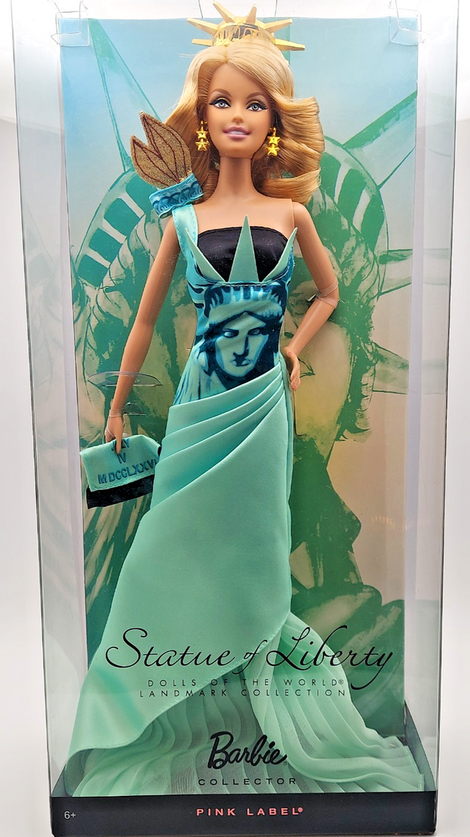 Statue Of Liberty Barbie Pink Label Landmark Collection #T3772 | eBay
