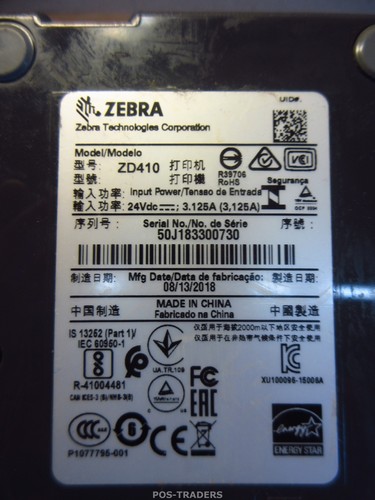 Zebra ZD410 Direct Thermal 60mm 203dpi Label Printer USB - 6,755 IN - NO PSU - Photo 11/12