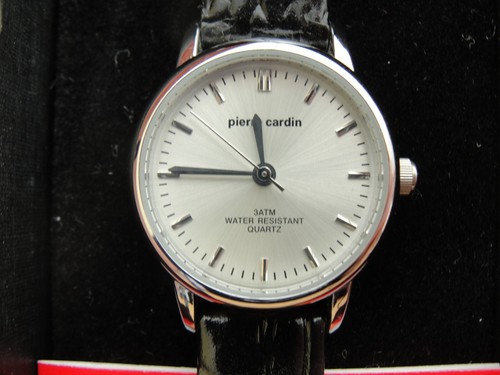 PIERRE CARDIN Ladies Watch Chrome Case, Second Hand, 3ATM New Battery Boxed - Picture 4 of 10