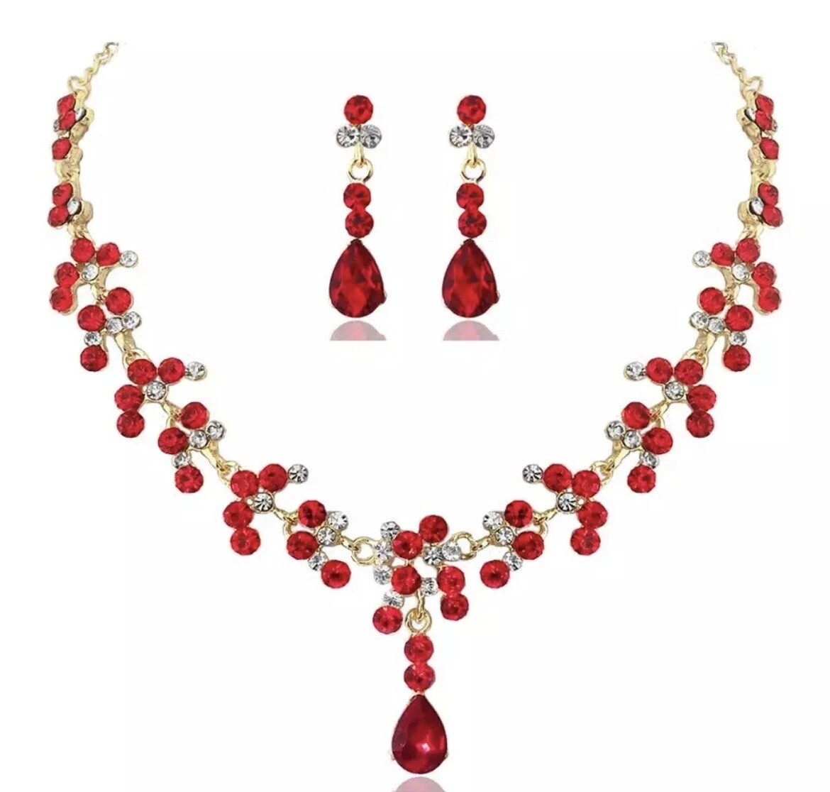 Rhinestone Yellow Gold Plated Fashion Jewelry