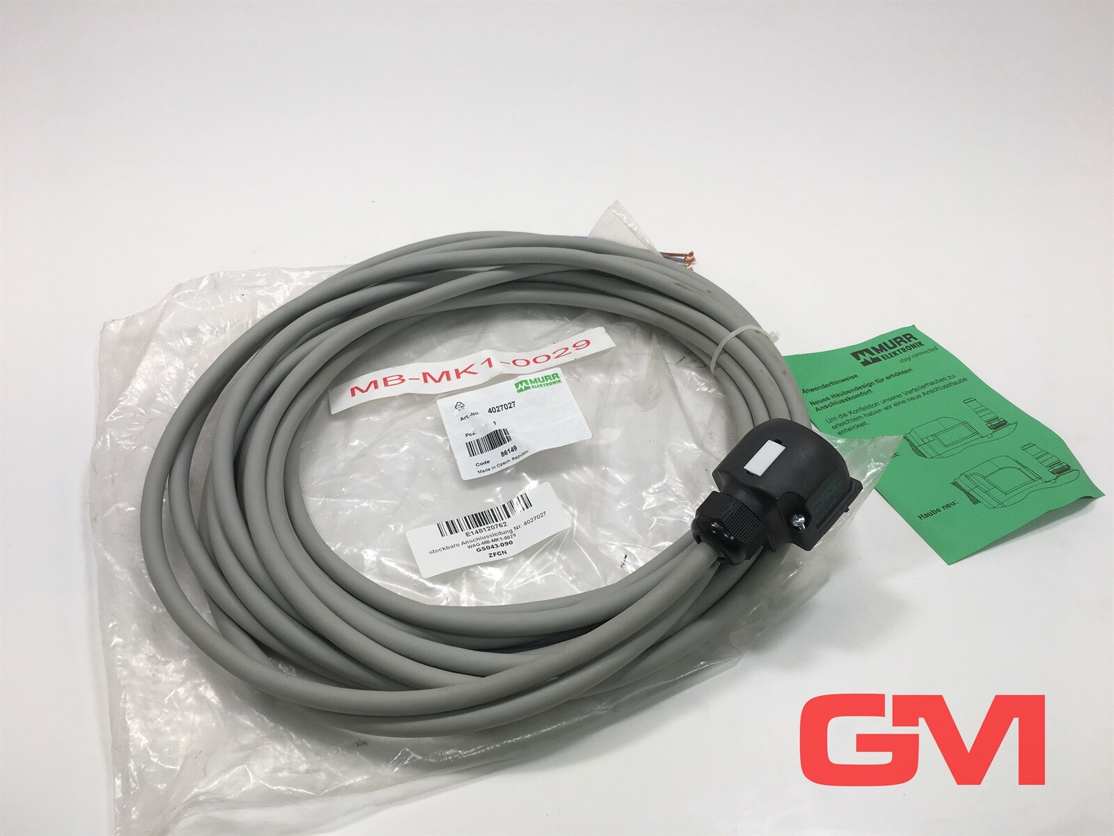 Murrelektronik Cap with Cable 85444290 for D-Box M12 4-way 5-pole 10m