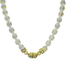 KIRKS FOLLY Divine Sparkle 10mm Crystal Beaded Magnetic Necklace  crystal ab/ gt
