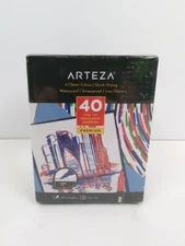 Arteza Premium 4 Classic Colors Waterproof 40 Ct Fine Tip Permanent Markers