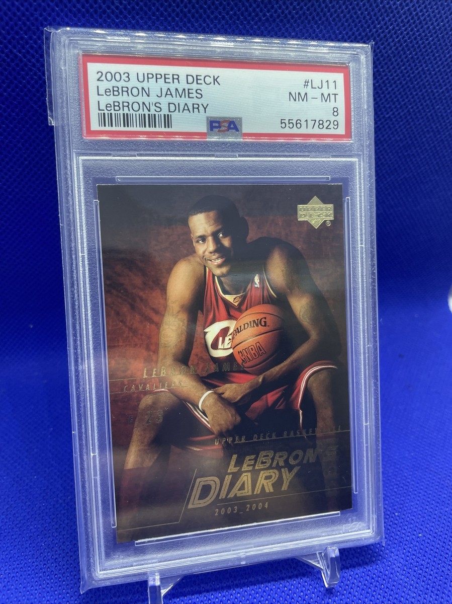 2003-04 LEBRON JAMES UPPER DECK LEBRON'S DIARY PSA 8 NM-MT ROOKIE
