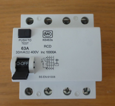 MK Sentry K6463s RCD 4-polig 63A 30mA Typ AC NEU verpackt FKE1830R NEU