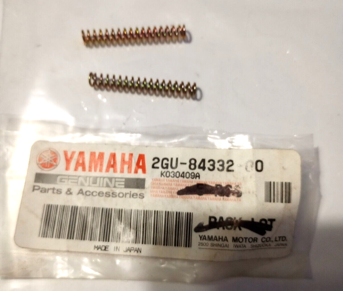Yamaha Screw Spring NOS 2GU-84332-00 Qty. 2 (L-6542) | eBay