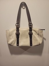 Used Coach Chelsea White Leather Shoulder Bag Purse