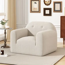 Zuridia Indoor Fabric Boucle Modern Club Chair Single