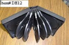 1 NEW TOP QUALITY MULTI-12 DISC DVD CASE, 1.5" SPINE,BLACK,DH12, FREE SHIPPING