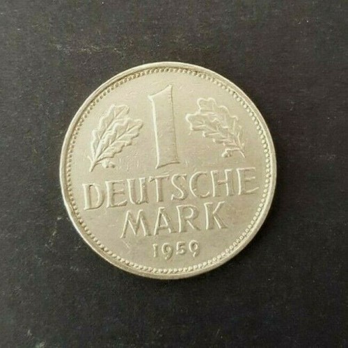 1959 GERMANY 1 DEUTSCHE MARK GOOD DETAILS UNCIRCULATED