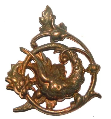 joli ornement en cuivre fin XIX ° début 1900 DRAGON - Photo 1/2