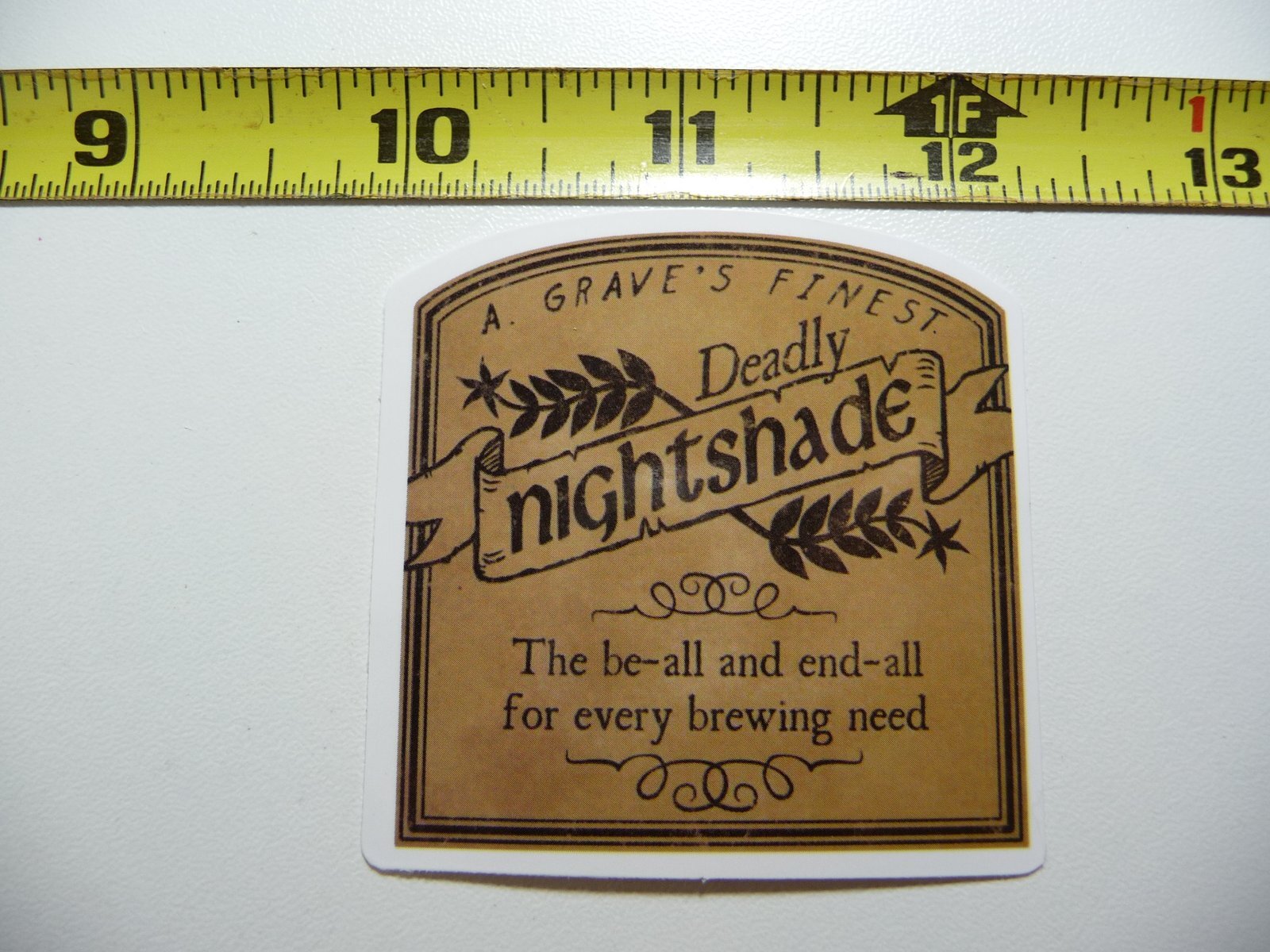 NIGHTSHADE DECAL STICKER WITCHCRAFT POTION SPELL WITCH GOTH LABEL FUNNY