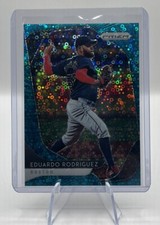 2020 Panini Prizm EDUARDO RODRIGUEZ No. 18 Teal Donut Circles #/15 Red Sox SSP