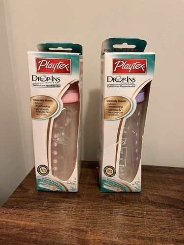 2 Playtex Baby Nurser BottlesDrop Ins Liners 8-10 Oz 0-3 Months New / 140 Liners - Picture 2 of 9