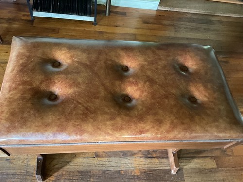 Vintage Kimball Organ Piano vinyl tufted padded seat Bench flip top storage - Picture 2 of 7