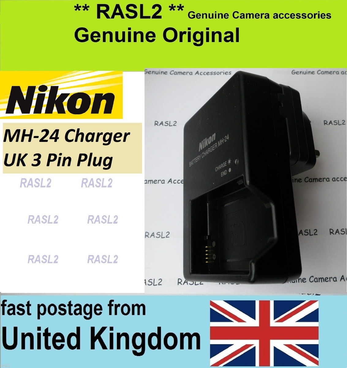 Genuine Nikon MH-24 Charger for EN-EL14A D5600, D5500,D5300,D3400