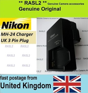 Genuine Nikon MH-24 Charger for EN-EL14A D5600, D5500,D5300,D3400,D3500,D3300,DF