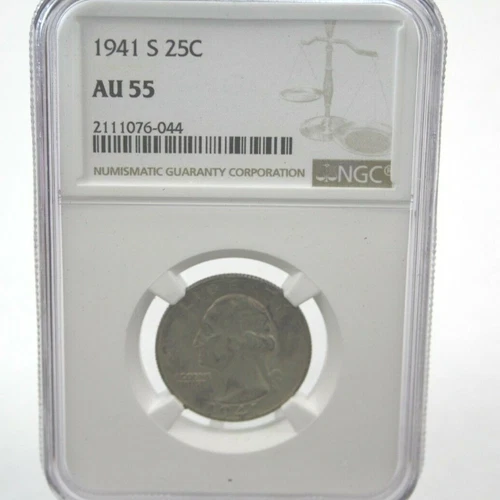 1941 S Washington Quarter NGC AU 55 [121WEJ]