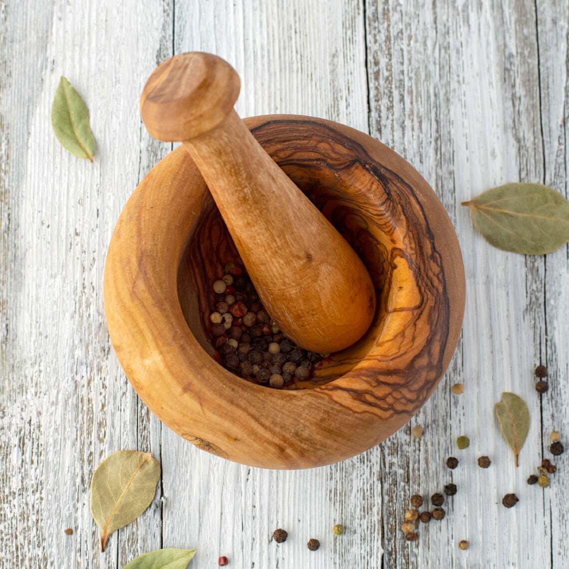 Wood Mortar and Pestle Set, Wooden Herb Grinder, Spice Grinder, Small