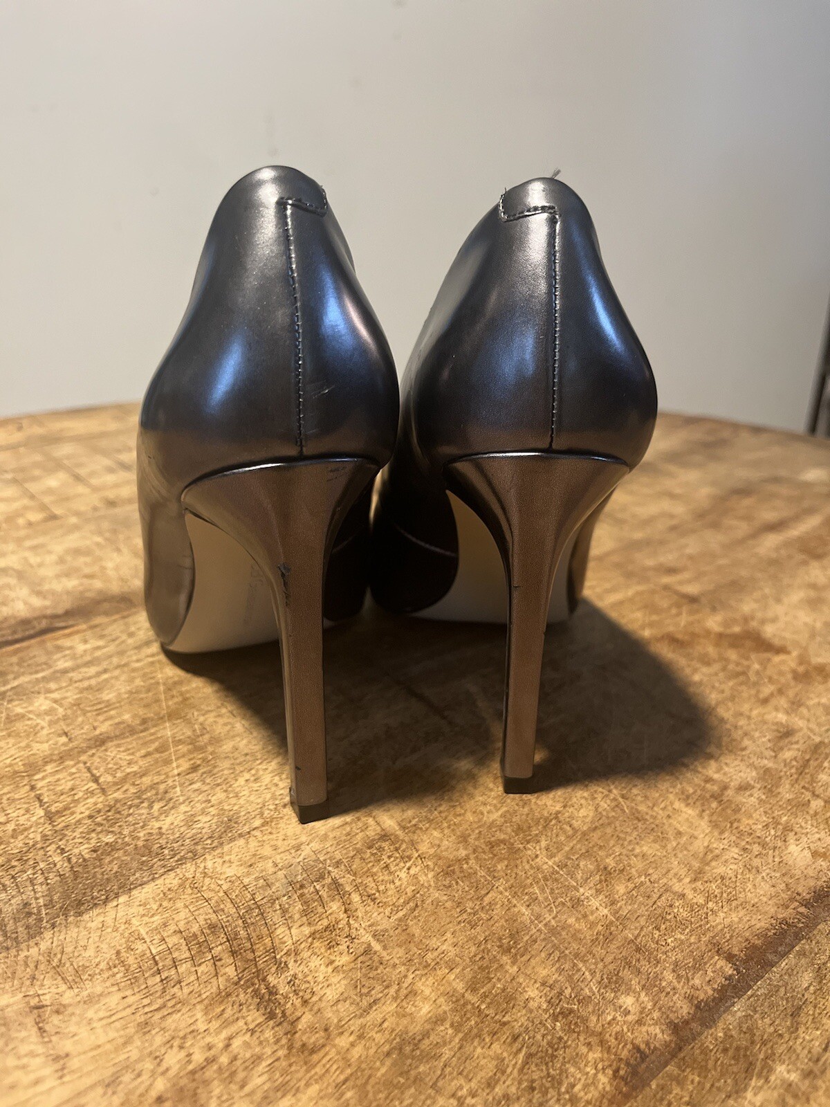 BCBGeneration Open Toe Heels-Metallic Silver-Size… - image 3