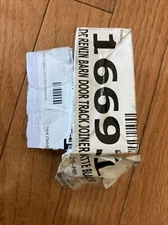  Renim Matte Black Sliding Flat Rail Track Connector Barn Door Hardware BD125-MB