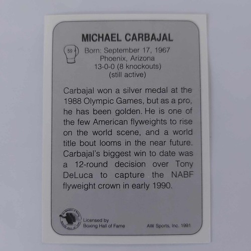 1991 AWS All World Sports Boxing Cards Singles Inserts (1 to 149) Pick Your Card - Picture 117 of 282