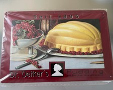 Dr.Oetker´s Pudding  Blechschild Reklame Werbeschild  geprägt  ca. 20 x 30 cm 