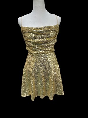 New Hot girl heavy industry glitter suspender dress female summer waist  size S | eBay