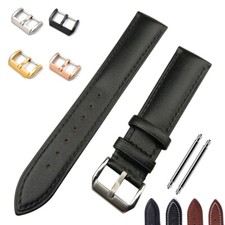 Two-piece Genuine Leather Watch Strap Band 12 14 16 18 19 20 21 22 24mm