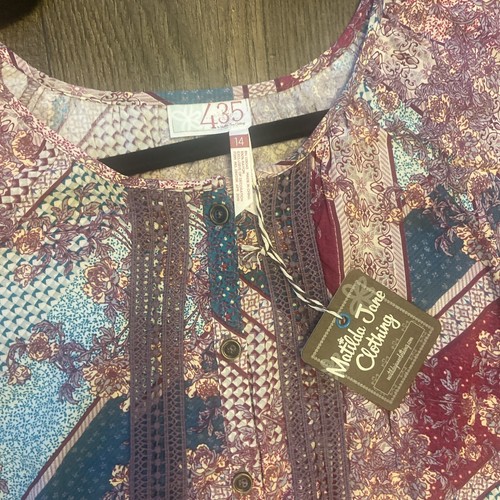 NWT Matilda Jane 435 Girls Size 14 Bffs Romper Patchwork Style Purple Blue - Picture 5 of 6