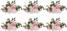Wedding Centerpiece Table Decorations Faux Flower Ball Bouquet Arrangement Pink