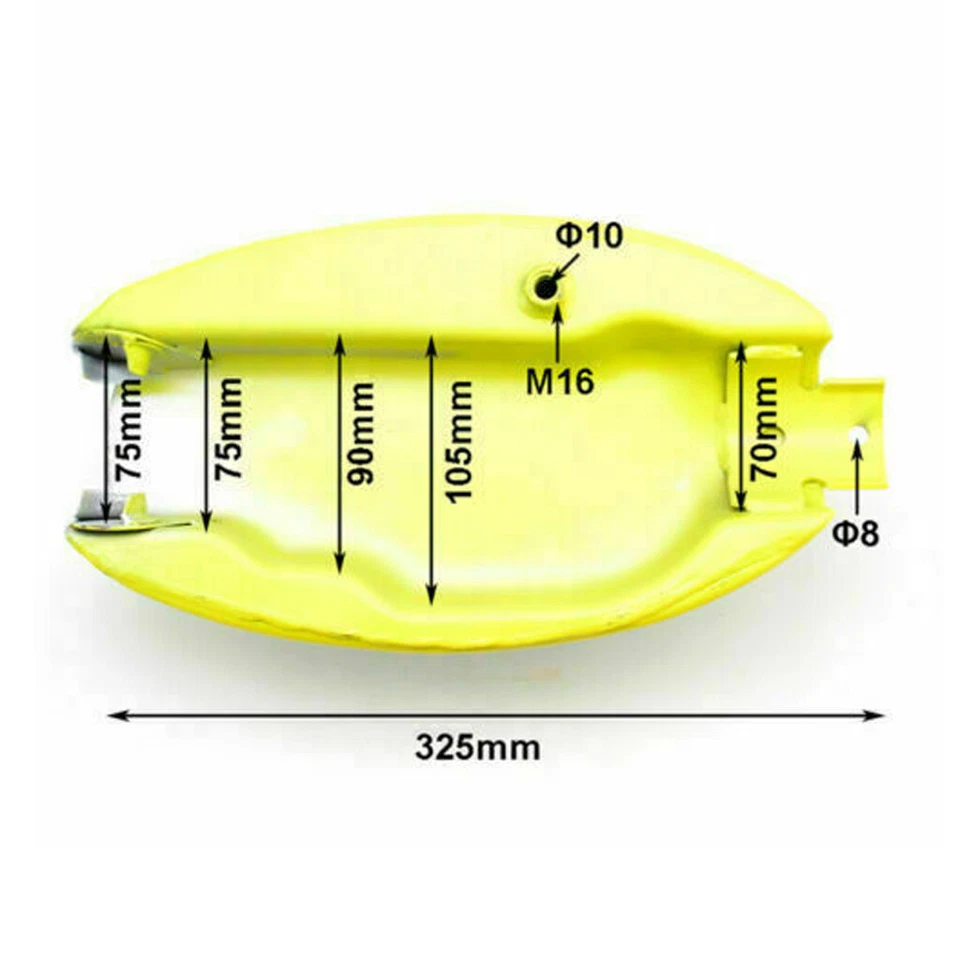Para Honda Mini Trail Bike Z50 Z50R Monkey gasolina sin pintura acero tanque de combustible de gasolina Foto 4 de 4