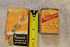Unopened Bon Ami Powder  Household Cleaning 1940's  Paper Label Tin Excellent