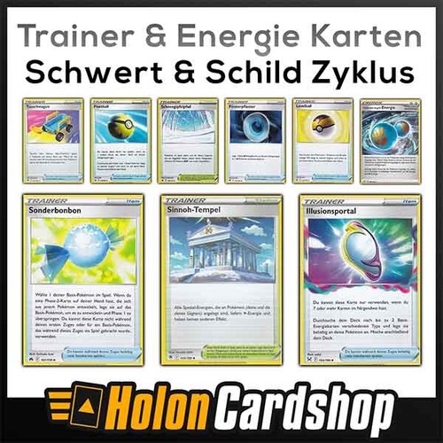 Pokemon - Alle Trainer & Energie Karten (Schwert & Schild) zur Auswahl - Deutsch