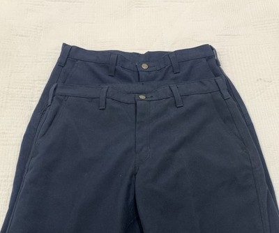 Lot Of 2 Workrite FR HRC2 2112 Navy Blue Westex Flame Resistant Work Pants 32x32