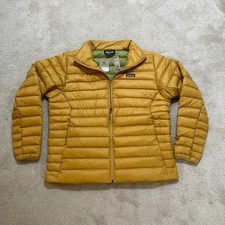 New Patagonia Men's XXL Down Sweater FullZip Jacket Pufferfish Gold 84675 RARE