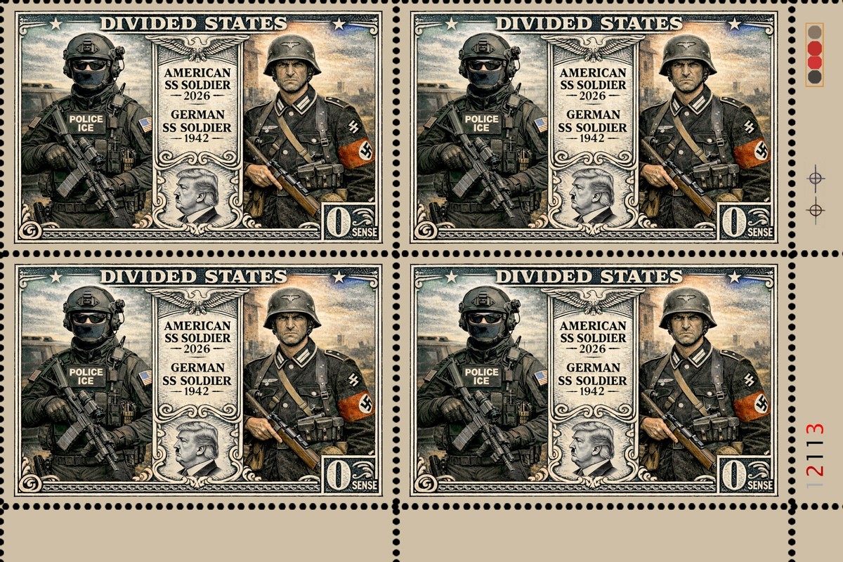Trump - American SS Are Here! - (Artistamp, Faux Postage, Cinderella)