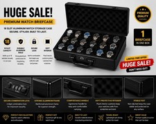 Invicta 18-SLOT Impact BLACK Aluminum Luxury Watch Collector Briefcase IPM547