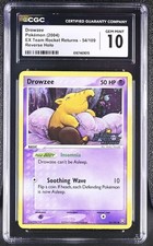 Pokemon Drowzee 54/109 Reverse Holo EX Team Rocket Returns - CGC 10 on eBay