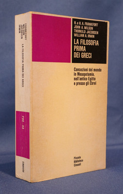 Verschiedene Autoren, Die Philosophie vor den Griechen. Einaudi 1980 PBE Weltanschauung