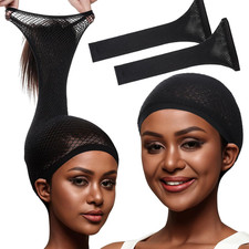 Wig Cap, Hair Net for Wigs for Women, 30 CM Large Mesh Wig Cap for Long Hair, Ny