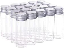 20 Pack 15Ml/0.5Oz Glass Bottles Sample Vials with Screwed Aluminum Caps for Wis