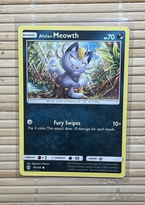 Alolan Meowth Sun & Moon 78/149