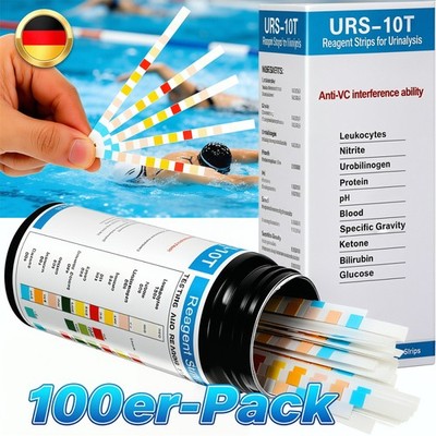 100x Gesundheitstest 10in1 Teststreifen Urinanalysestreifen   Ketone pH Nitrat