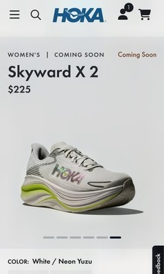 Hoka One Women's Skyward X2 - Women's 9.5 - MSRP $225!! | eBay
