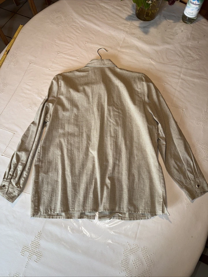 Trachtenbluse Damen Landhaus C&A Naturally Gr 42 Grau Erbstück - Bild 3 von 4