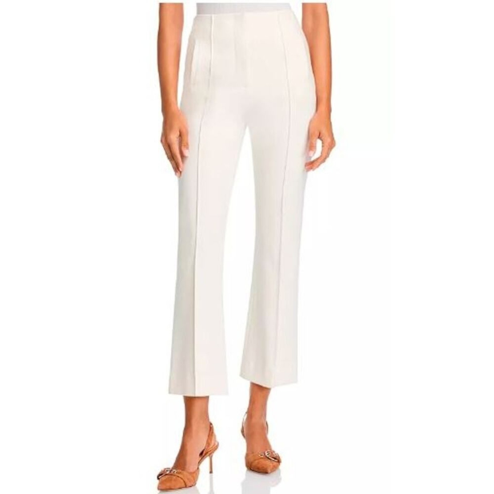 Veronica Beard Women's Kean Pant Cropped Pants DOVE Cream NWT 398 Sz 10