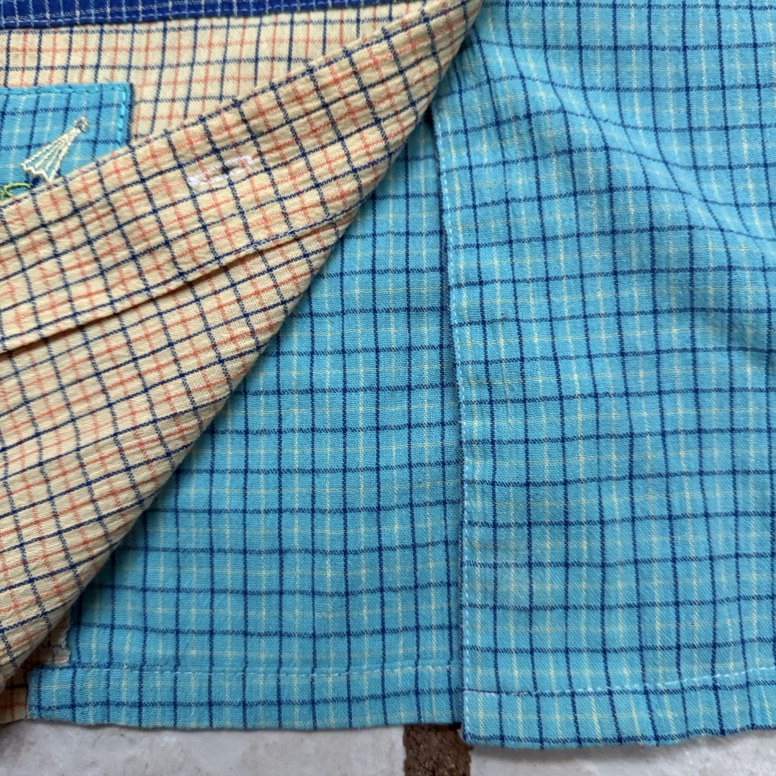 Vintage Patchwork Short Sleeve Button Up Shirt Wo… - image 12